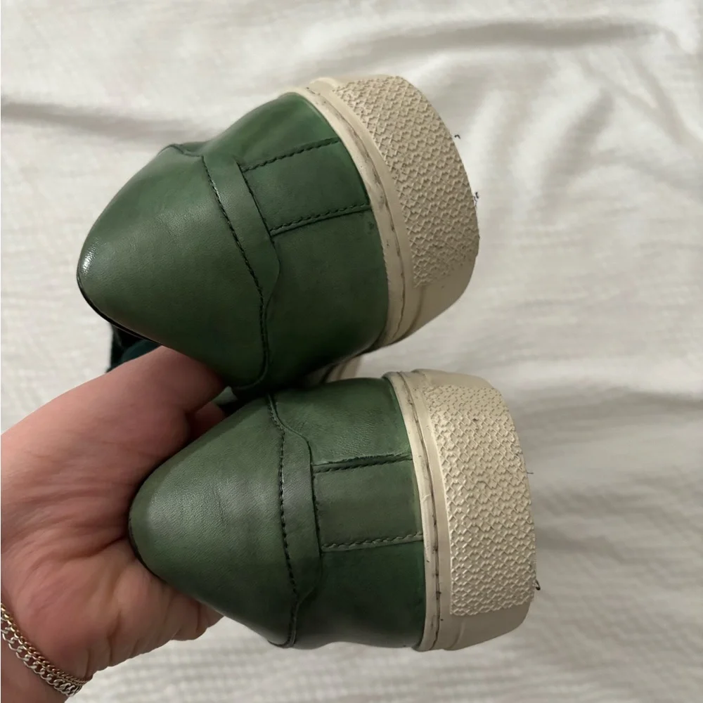 G.Brown Green Retro Leather Minimalist Sneaker - Picture 8 of 13